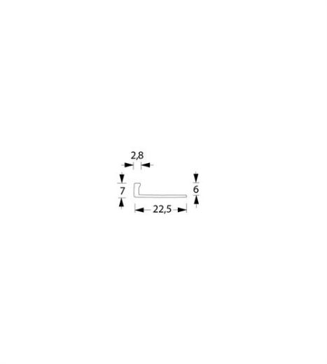 Billede af Fliseprofil t/6 mm MAT ALU